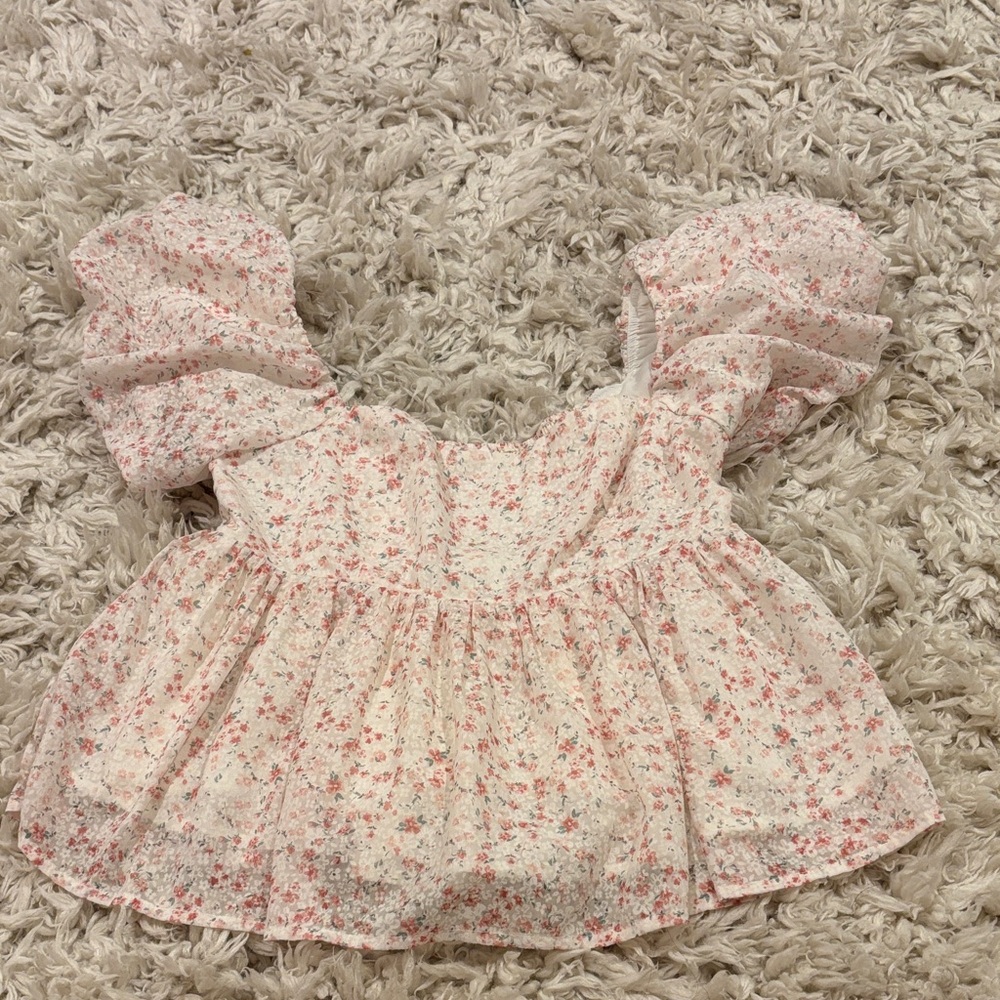 Altard State Floral Puff Sleeve Blouse